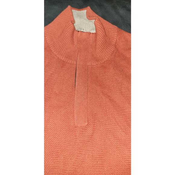 NEW Jos A Bank Executive Collection 1/4 Zip Pullover Sweater 100% Cotton LARGE - Picture 7 of 10